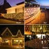 1,5x1,5m LED solcellelysnett varmhvit 8 lysmoduser lysslynger vanntett