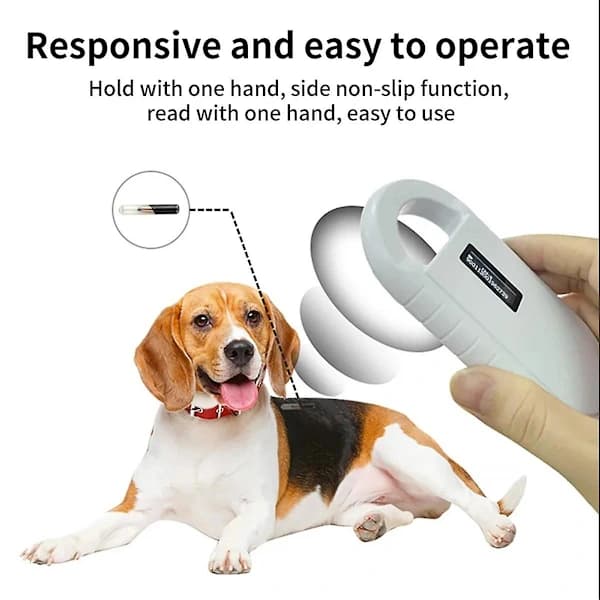Håndholdt Digital ID Dyrechipscanner til Hunde- og Kattehåndtering 134.2KHz Dyrechip RFID-læser