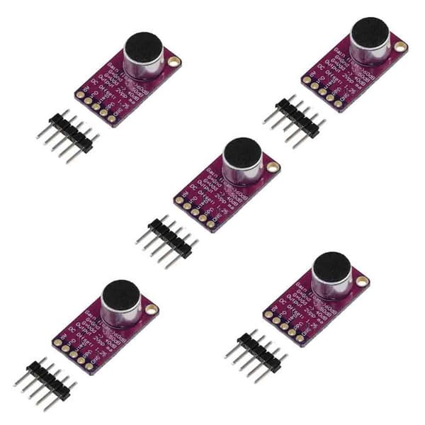 5 STK MAX9814 AGC forsterkermoduler CMA-4544PF-W mikrofon -