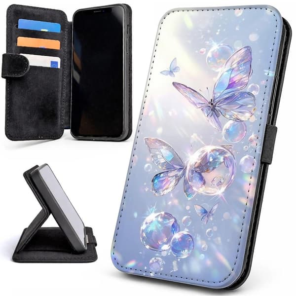 Lommebokveske / Mobildeksel til iPhone 11 - Sommerfugler