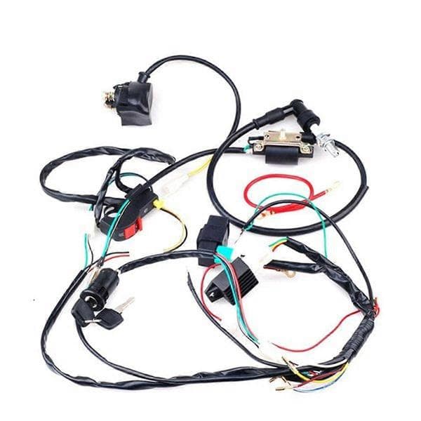 Ledningsnet CDI Tændspole Kit til 50cc 70cc 90cc 110cc ATV Elektrisk Quad Firehjulet, Komplet Køretøj