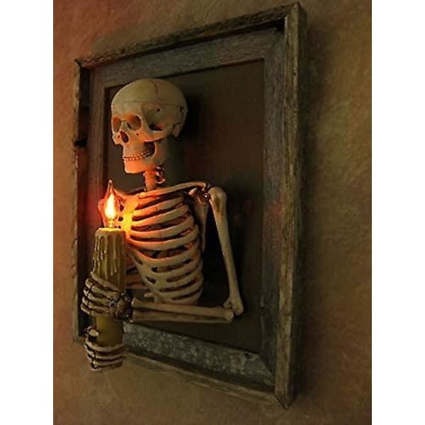 Halloween Dekoration - Inramad 3D Skelett Torso med Ljus