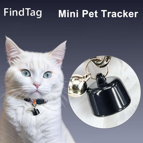 Mini GPS-tracker til hunde og katte, mini kæledyrs-tracker til iOS og Android, smart lokaliseringshalsbånd