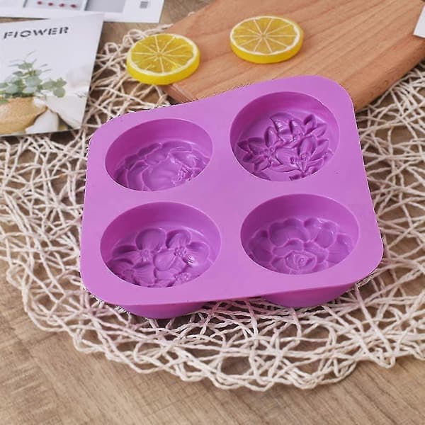 Silikonformar för tvål i blomform, hemgjord tvålform, muffins, puddingar [D]