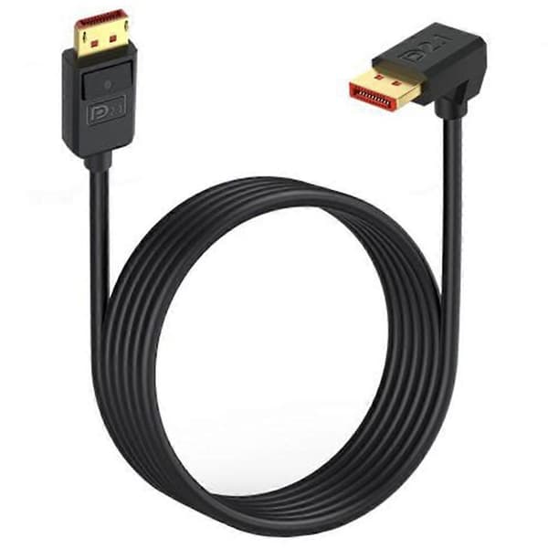 3m DisplayPort 2.1 til oppovervinklet DP2.1 forlengelseskabel 54 Gbps 16K 30Hz videokabel