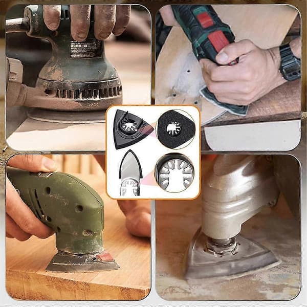 208-piece Sanding Kit for Oscillating Tools, with Triangular Sanding Pads and Finger Sanding Pads, for Fin