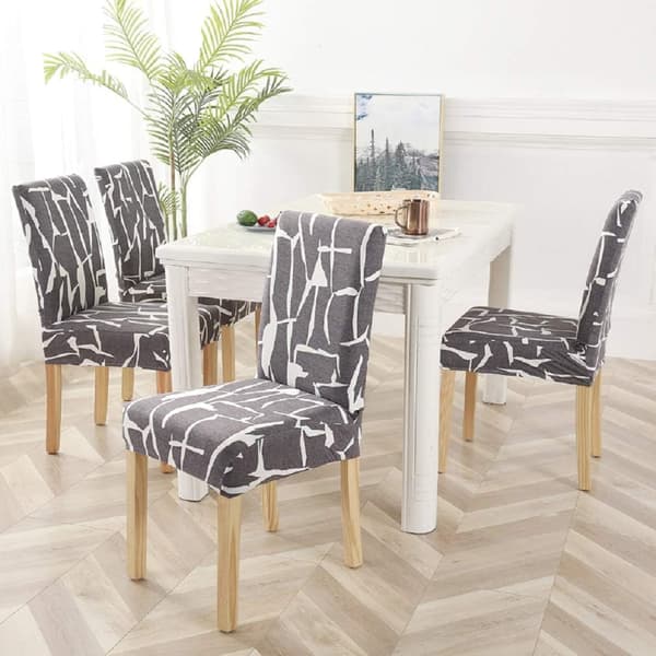 4 stk elastiske avtakbare vaskbare stretch spisestuestoler C