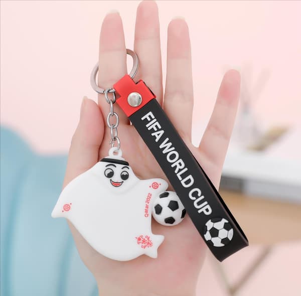 VM-maskot magnetisk ornament, VM-dekoration 2022