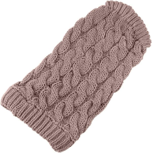 1 st Stickad Hundtröja med Polokrage Vintervarm Tjock Pullover Stickad Tröja Virkad Tröja Kläder