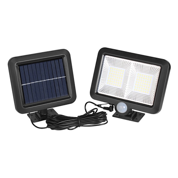 Utomhus solcellslampa med rörelsesensor, LED utomhus solstrålkastare, vattentät IP65 120° belysningsvinkel, solcellslampa med 5M kabel för skjul, Ga