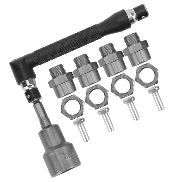 12 mm til 17 mm hjulhexnavomformeradapter topnøglesæt til 1/10 1/8 RC-biler Titanium