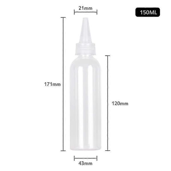 30 Pcs Plastic Squeeze Dropper Bottle 5-250ml Transparent Pointed Plastic Squeezable Sub-bottle 150ml 150ml