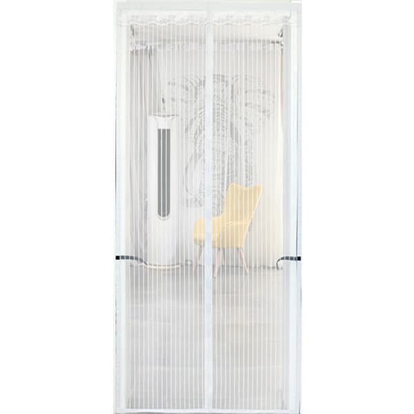Vit Ny 90x210cm Magnetiskt Myggnät för Dörr