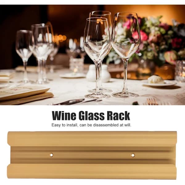 Kitchen Storage Accessories, Upside Down Wine Glass Rack, Utensil Holder, Home Kitchen Cabinet, Bar Decor, Bronze.