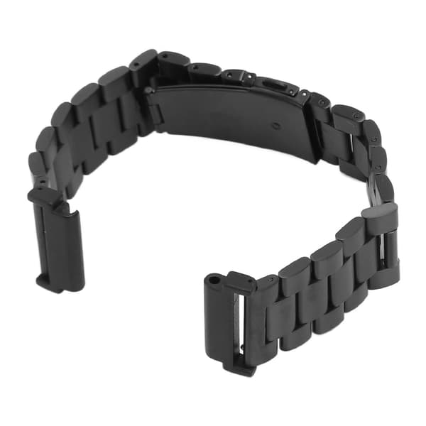 Metalurrem til Garmin Forerunner 965/955 i rustfrit stål, justerbar erstatningsrem til armbåndsur, 22 mm, sort