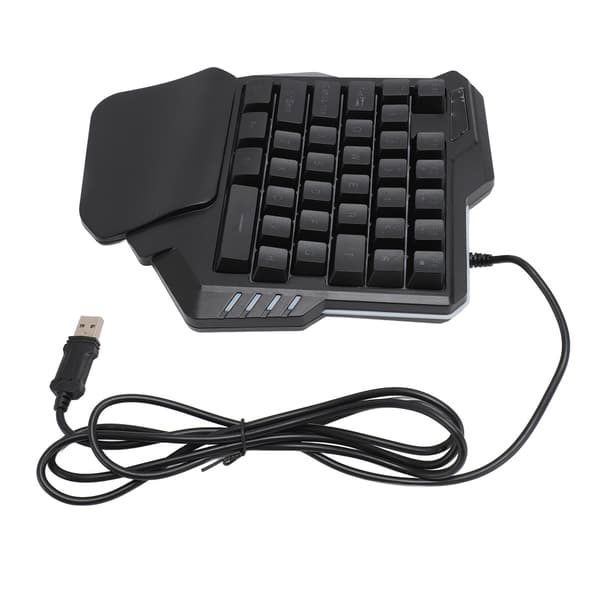 One-Handed Gaming Keyboard 35 Keys Portable Gaming Keyboard Backlit Gaming Keyboard Ergonomic Game Controller for Windows 7 8 10 PC
