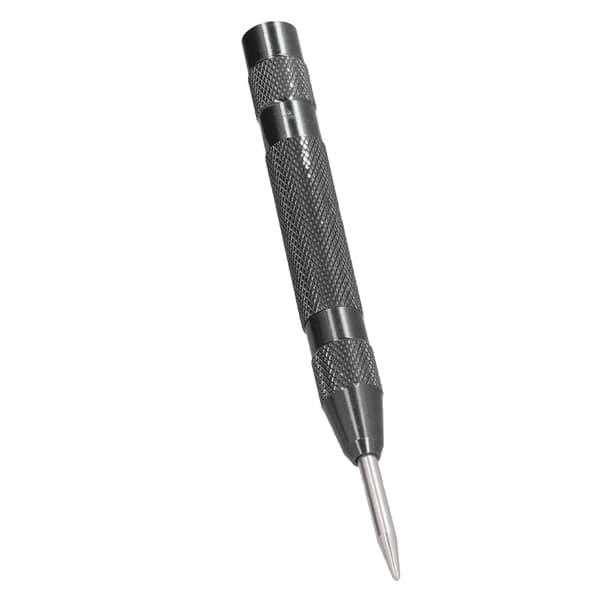 1 pc Automatic Center Punch Hardened Steel Removable Tip Positioner Adjustable Force Center Hole Punch Tool Black