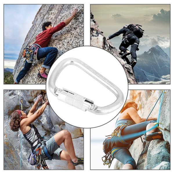 Automatic Locking Climbing Carabiner Aluminum Self-Locking D-Shaped Mountain Hook