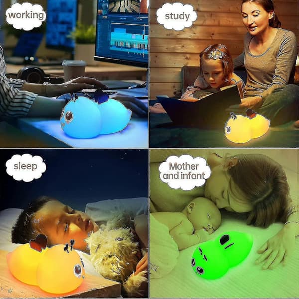 Natlamper, LED-natlamper, Kawai Bee Natlamper, Justerbar Touch USB