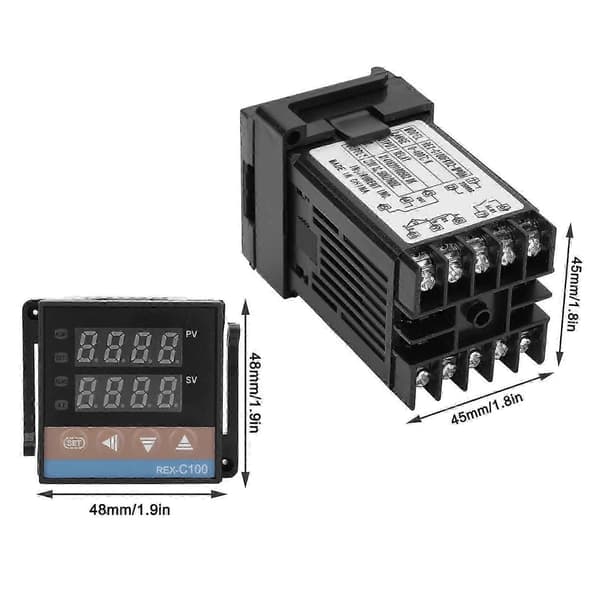 BERM PID Termostat Digital Justerbar Display Temperaturkontroller Strømbryter 220V