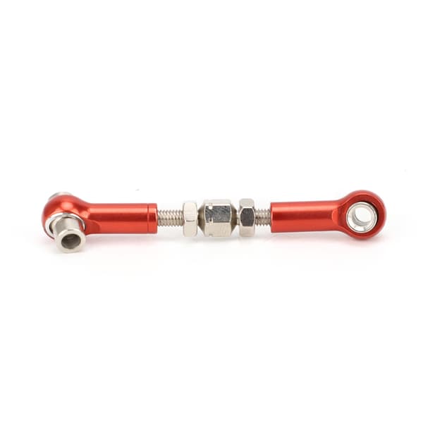 6 stk Justerbare Servolinks Trækstangssæt til RC Bil 1/10 Buggy Touring Bil 47mm Tilbehør rød