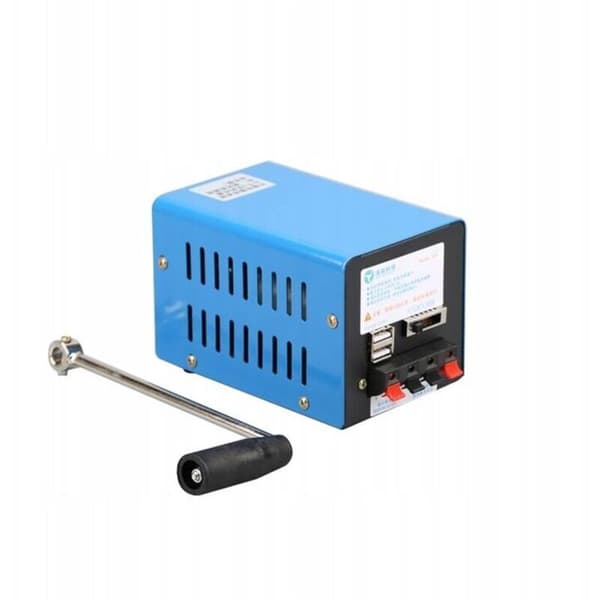Højeffekts håndsvinggenerator, USB Nøddynamo lastgenerator til udendørsaktiviteter campingplads, bærbar håndsving