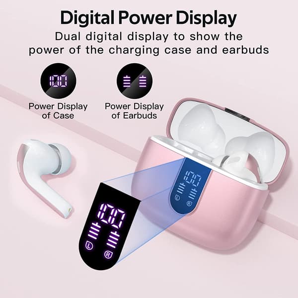 Trådløse hovedtelefoner med mikrofon og touchkontrol Rosa