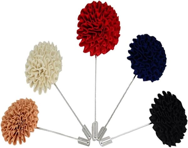 5 x håndlavede nåle til bryllupper, blomster-roser Boutonniere-Stäbchen mænds farve: 1 stk - Farbe: 1 Stück