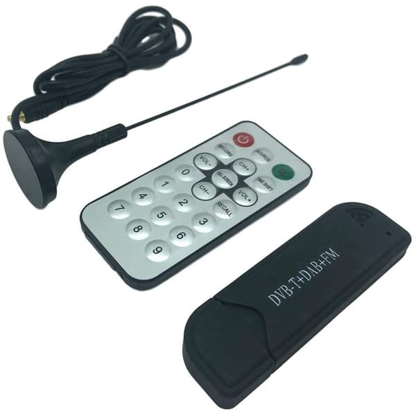 SDR Receiver RTL2832U USB2.0 DVB-T DAB FM SDR RTL-SDR Radio Receiver with Antenna and Remote Control