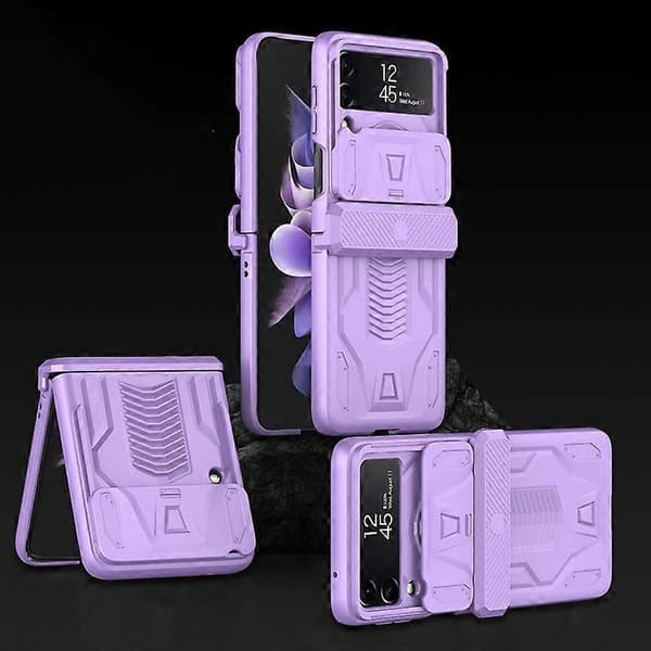 For Samsung Galaxy Z Flip4 GKK Skyvbart Camshield Magnetisk Pansret Flip-deksel
