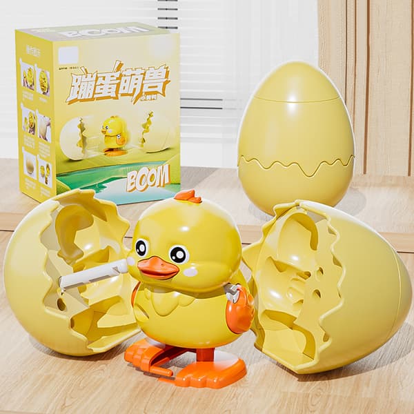 Wind-up Walking Eggshell Animal Toy Funny Assembly For Kids Easter Gift B B