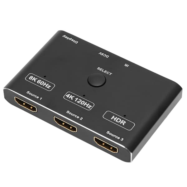 HD Multimedia Interface Switcher HDR 3 inn 1 ut 8K HD Multimedia Interface Splitter med retningsbestemt fjernkontroll