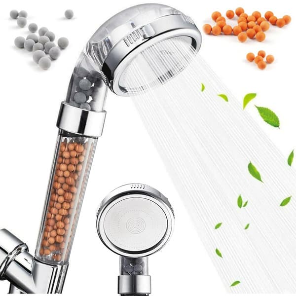 Shower head with natural purifying and ionizing tourmaline filter