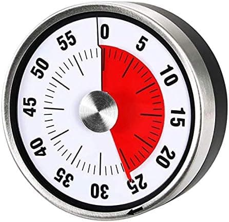 Magnetisk mekanisk kjøkkentimer - Nedtellingstimer 60 minutter Visuell