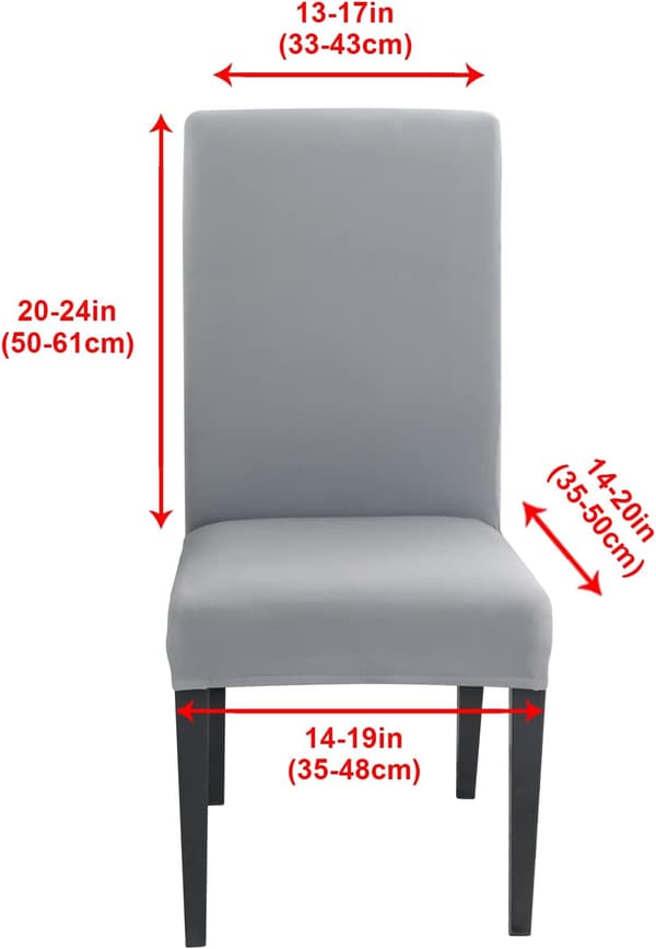 Stretch Stoltrekk Sett med 6 Universal Vaskbar Moderne Spisestol
