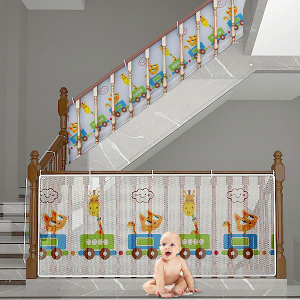 (300 L x 79H CM) Børnesikkerhedsnet, 3 meter børnesikkerhedsnet til trappegelænder