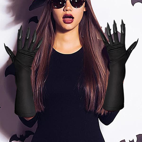 katteklør handsker kvinders karneval cosplay kostume-rekvisitter -
