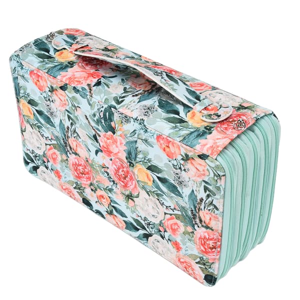 Pencil Case Large Capacity 300 Slots Exquisite Craftsmanship Durable Lightweight Portable Rose Pencil Case Green Rose