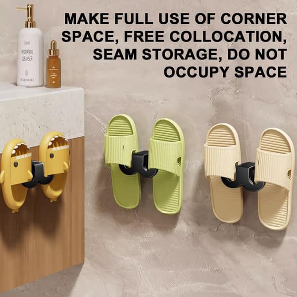 Shoe Storage - 3 Pieces - Shoe Stacker - Shoe Holder - Hanging Shoe Rack - Slipper Storage - Shoe Rack - Hooks - Space-Saving - Wall-Mounted