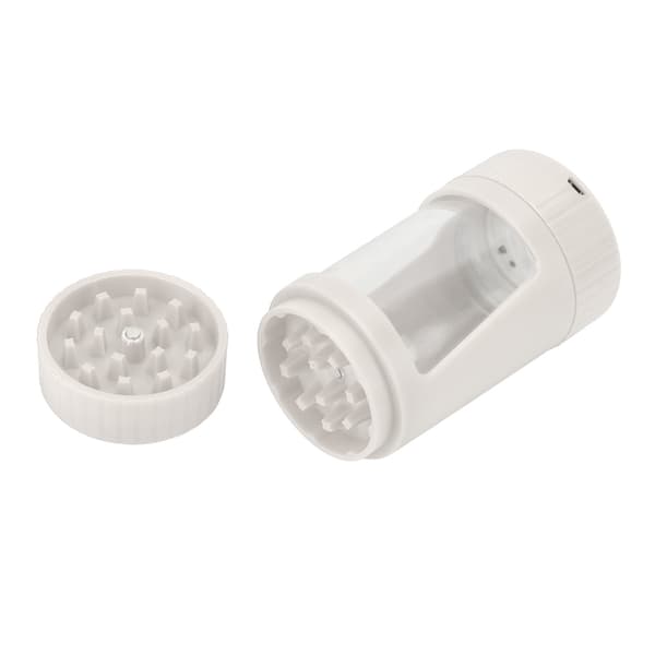 Odor Proof Container Removable Odor Proof Transparent Magnifying Glass Light Function Storage Container for Spice Pills White