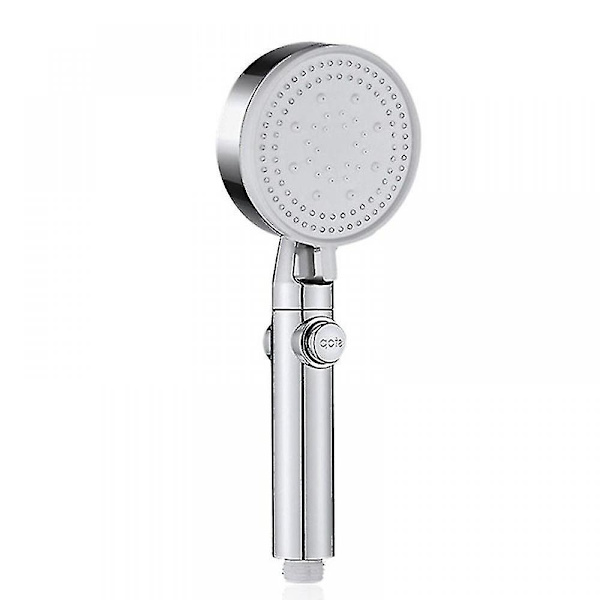 5 Modes Water-Saving Shower Head Adjustable Pressurized Shower One-Button Stop Water Massage Shower White