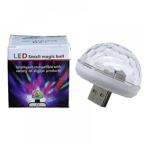【xj】Mini USB RGB LED Disco Scenelys, Bærbar For Mobiltelefon