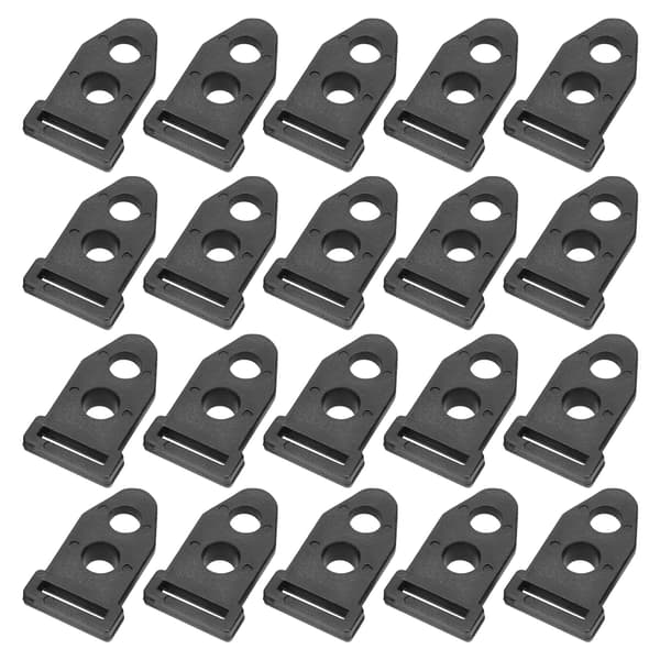 Two-Hole Tent Ground Fixed Clamp Nail Pole Feet Clamp Accessories for Outdoor Camping