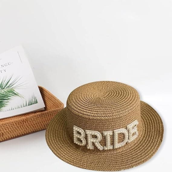 Brud Bröllop Solhatt Bred Brätte Brudmöhippa Present
