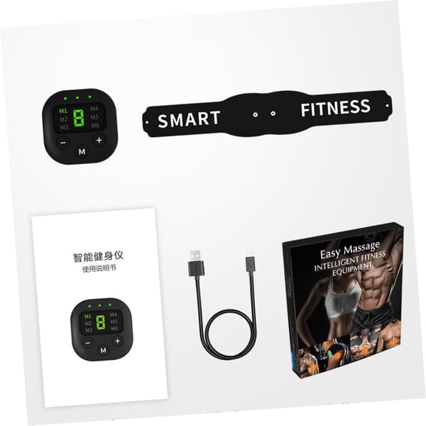 USB svart trening for magemuskler lade for midjebelte -