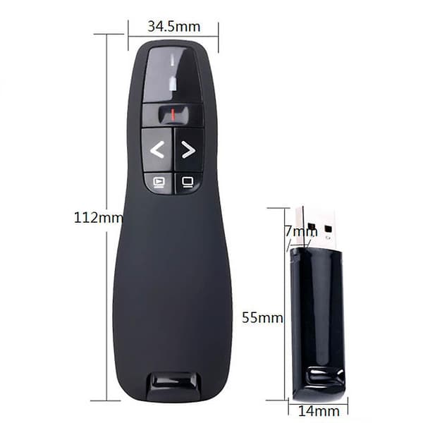 Wireless 2.4GHz RF Presenter Presentation 50m Range USB Remote Control Powerpoint PPT Clicker