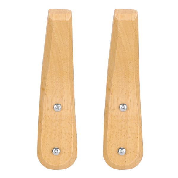 2 Pcs Simple Wall Mounted Wooden Coat Hooks in Modern Style Wall Organizer for Home