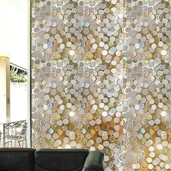 Static Self-Adhesive Glass Decal Dots Shiny Reflective Window Decal Art Decor