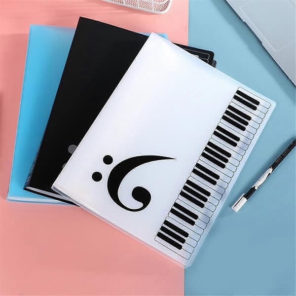 3-pack Music Folder Personal Music Folder, Piano Music Folder, Fits A4 Size, Writable & Removable Choir Folder C