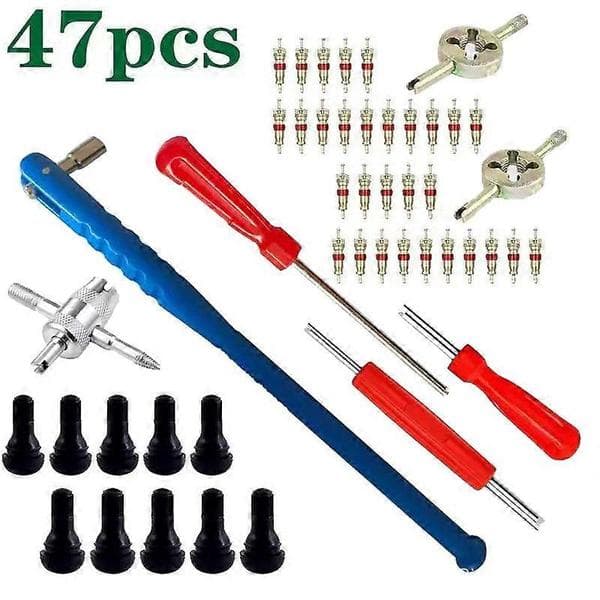 47 PCS TR412 Valve Stem Puller Tool Kit - Ideal for Car, Truck, Motorcycle Tires